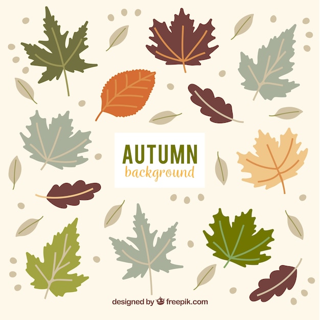 Vettore gratuito fondo disegnato a mano adorabile di autunno