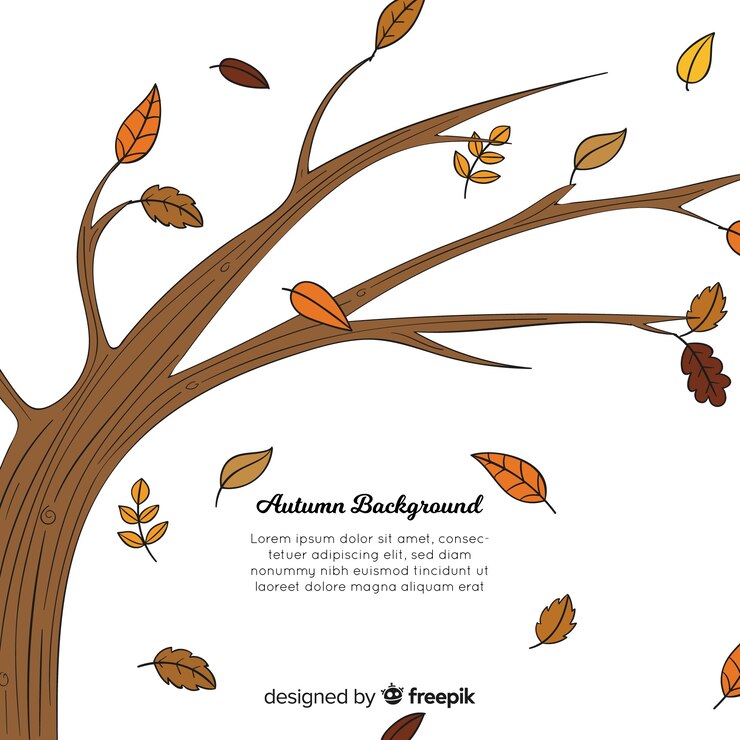 Free Vector lovely hand drawn autumn background