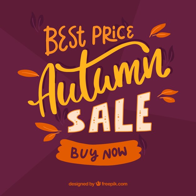 Lovely hand drawn autumn sale composition