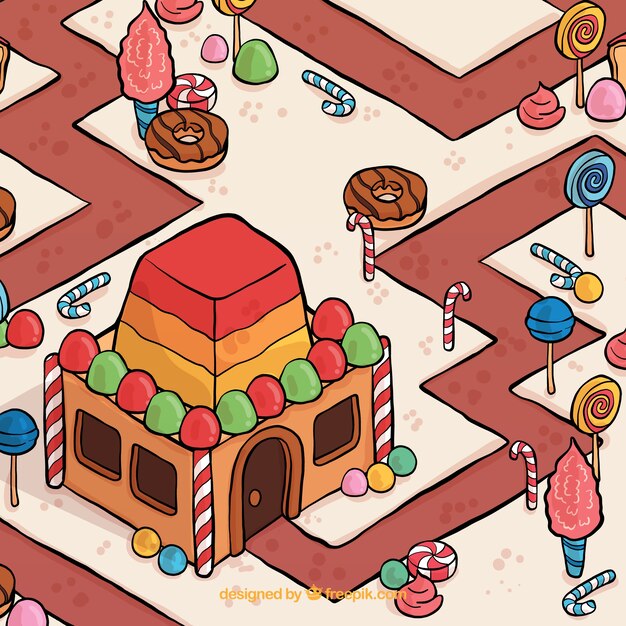 Lovely hand drawn candy land