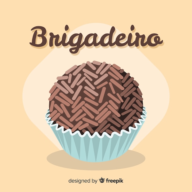 Free vector lovely hand drawn chocolate muffin