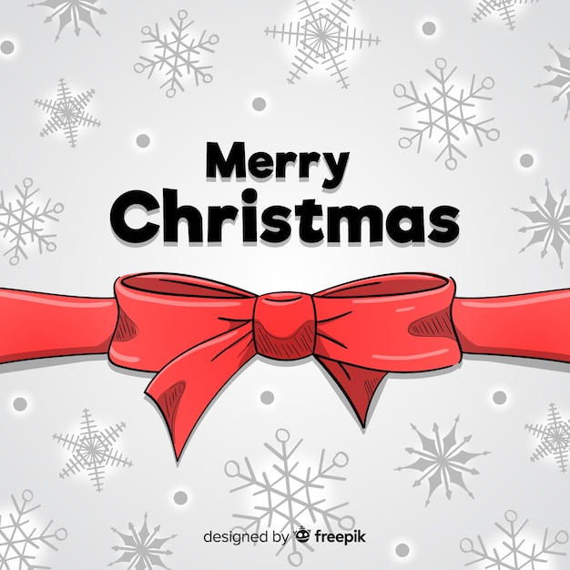 Free vector lovely hand drawn christmas background