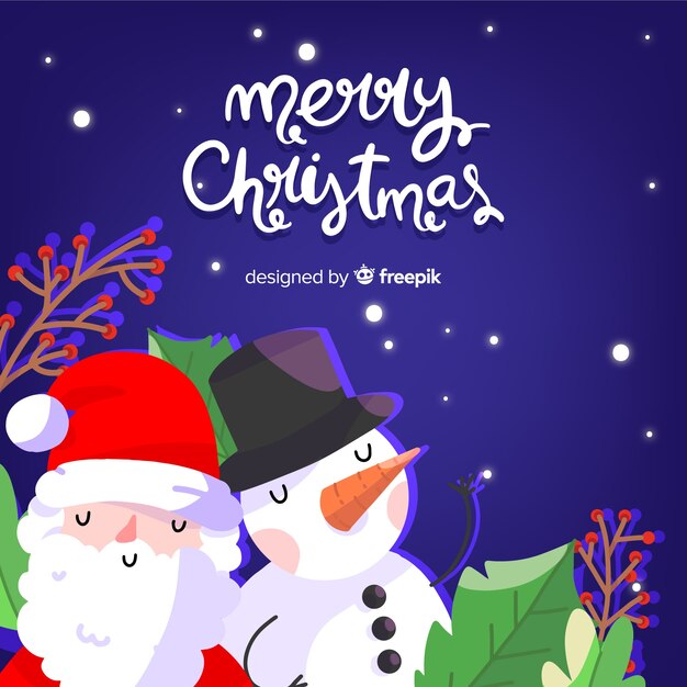 Lovely hand drawn christmas background