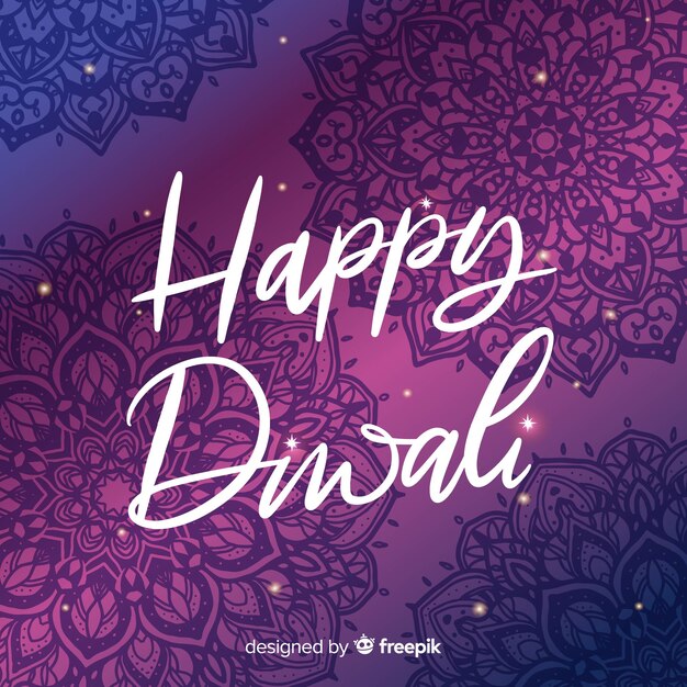 Lovely hand drawn diwali background