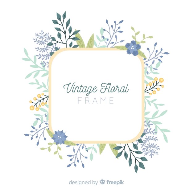 lovely hand drawn floral frame