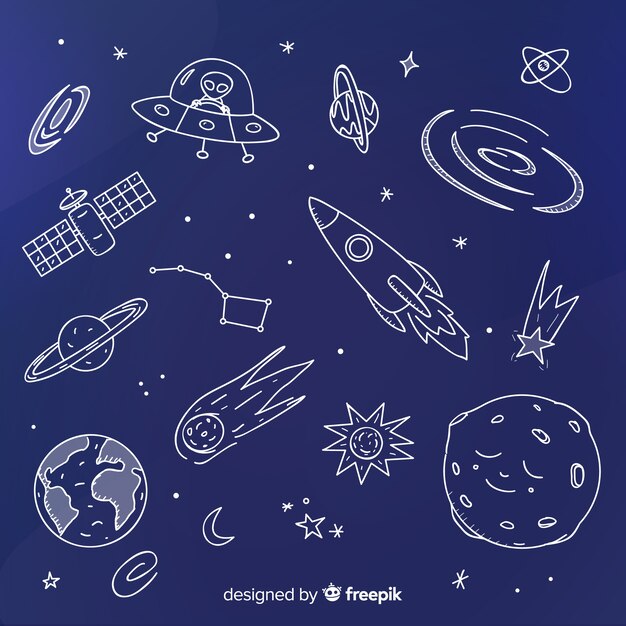 Lovely hand drawn galaxy background