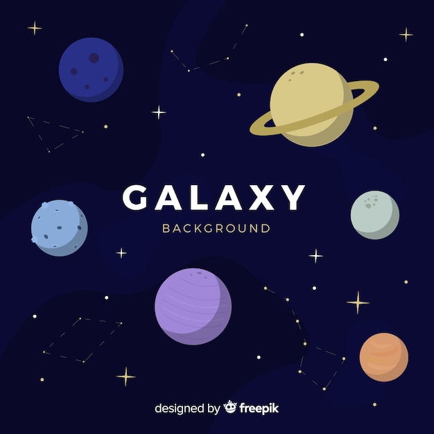 Lovely hand drawn galaxy background