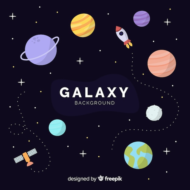 Lovely hand drawn galaxy background