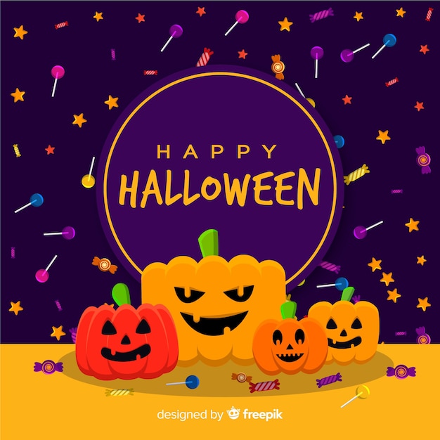 Lovely hand drawn halloween background