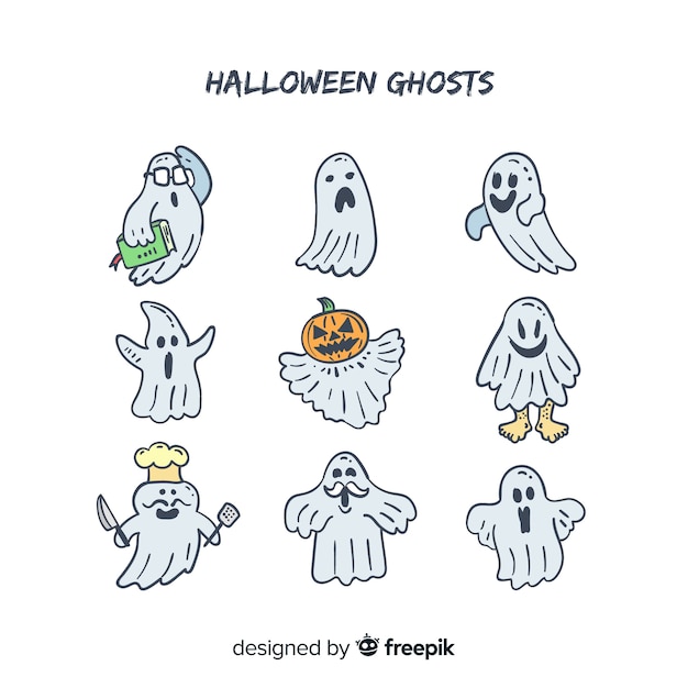 Прекрасная ручная коллекция призрак Хэллоуина