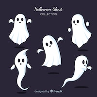 Lovely hand drawn halloween ghost collection