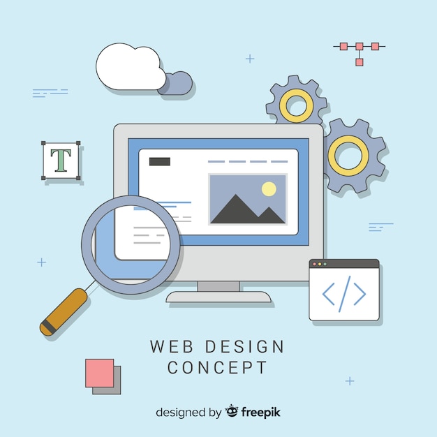 Concetto di web design disegnato a mano bella