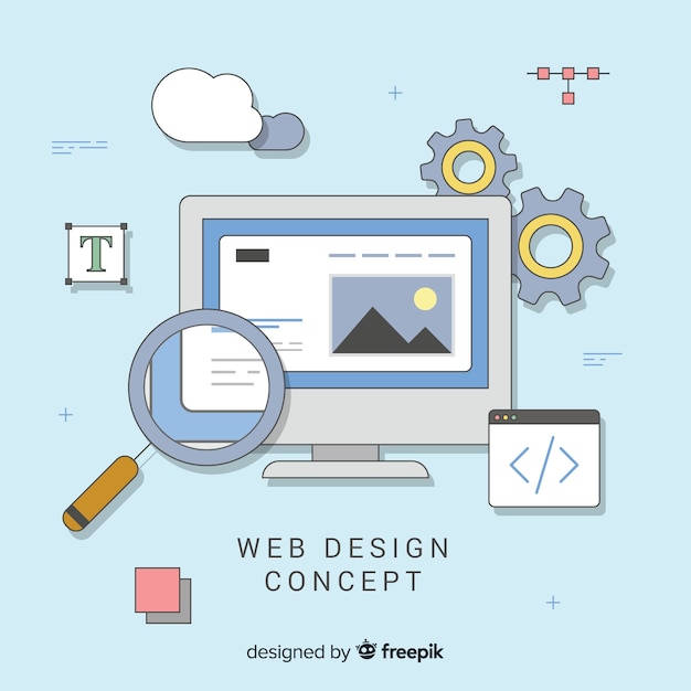 Прекрасная концепция дизайна веб-дизайна