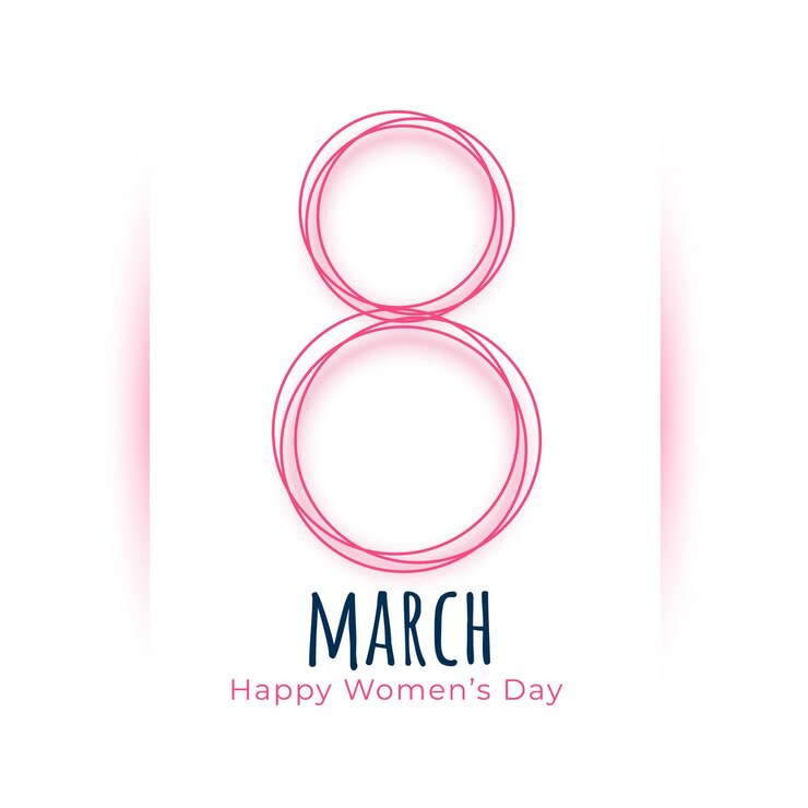 Free Vector lovely  march international womens day celebration card