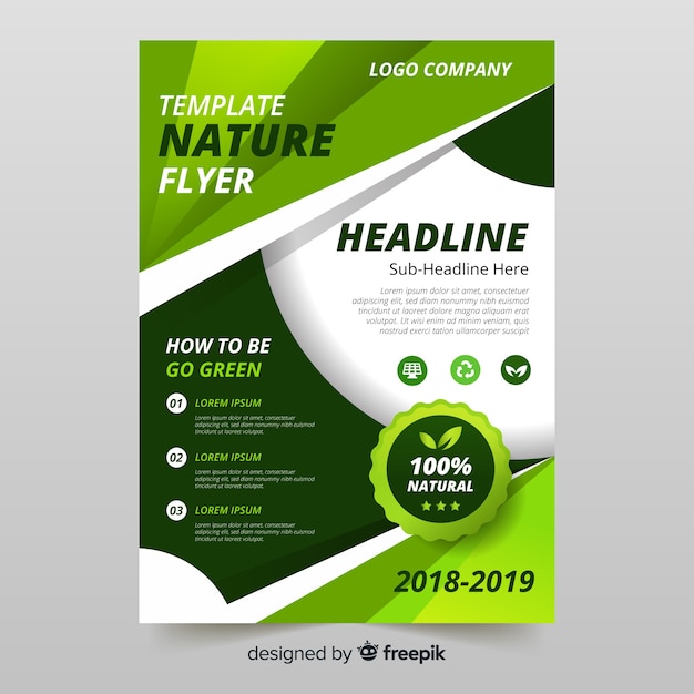 Lovely nature flyer template