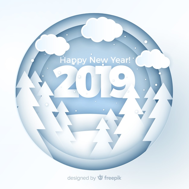 Free vector lovely new year composition with modern style