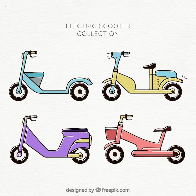 Lovely pack of electronic scooters