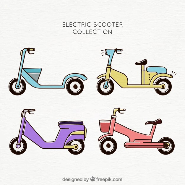 Lovely pack of electronic scooters