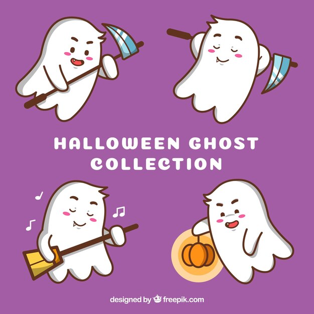 Lovely pack of funny ghosts