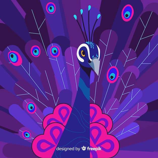 Free vector lovely peacock composition