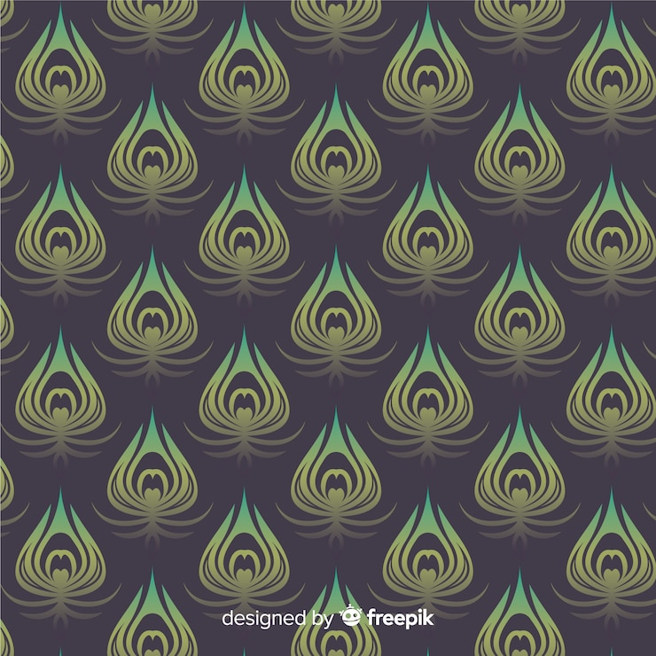 मुफ़्त वेक्टर lovely peacock feather pattern with gradient style