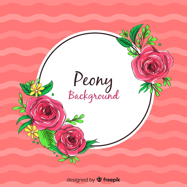 Lovely peony flower background