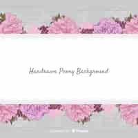 Free vector lovely peony flower background