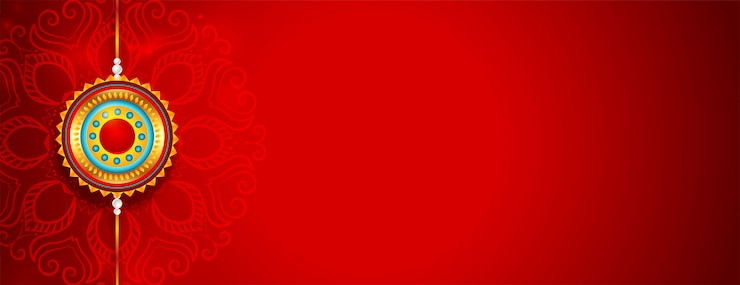 मुफ़्त वेक्टर lovely red happy raksha bandhan banner with text space