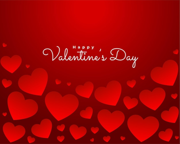 Free vector lovely red happy valentines day background design