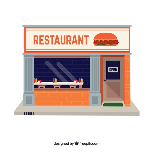 Free vector lovely restaurant composition