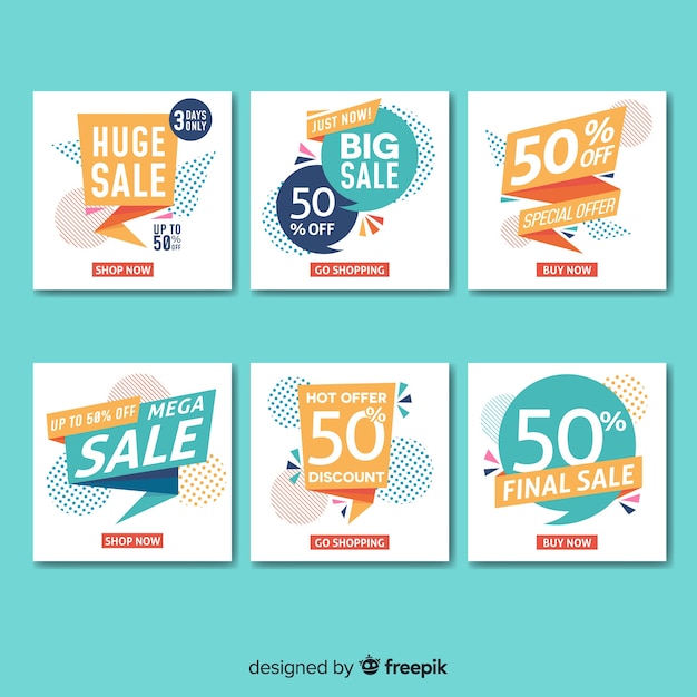 Free vector lovely sale card collection