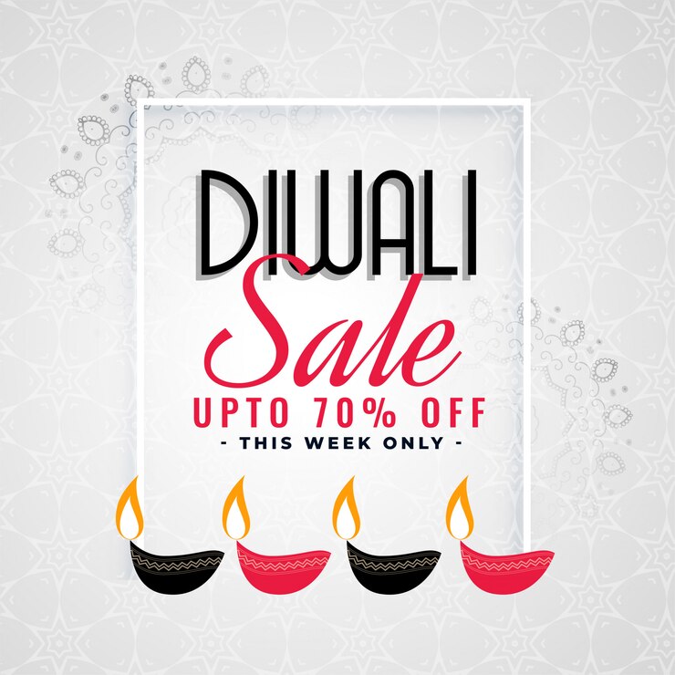 मुफ़्त वेक्टर lovely sale template for diwali festival