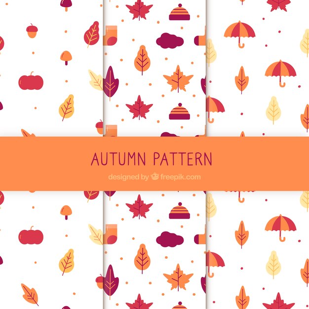 Lovely set of autumnal patterns