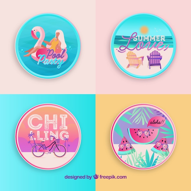 Lovely set of summer badges