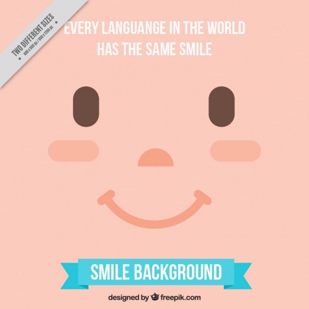 Free vector lovely smile background and inspirational phrase