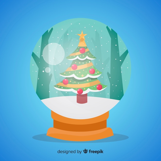 Lovely snowball globe with christmas design