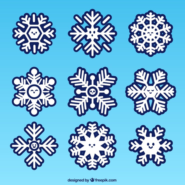 मुफ़्त वेक्टर lovely snowflakes collection