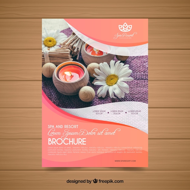 Lovely spa flyer template