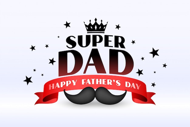 Прекрасный супер папа баннер для счастливого дня отцов