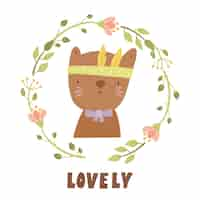 Free vector lovely teddy bear