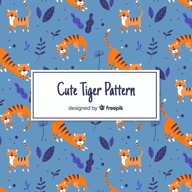 Lovely tiger character pattern