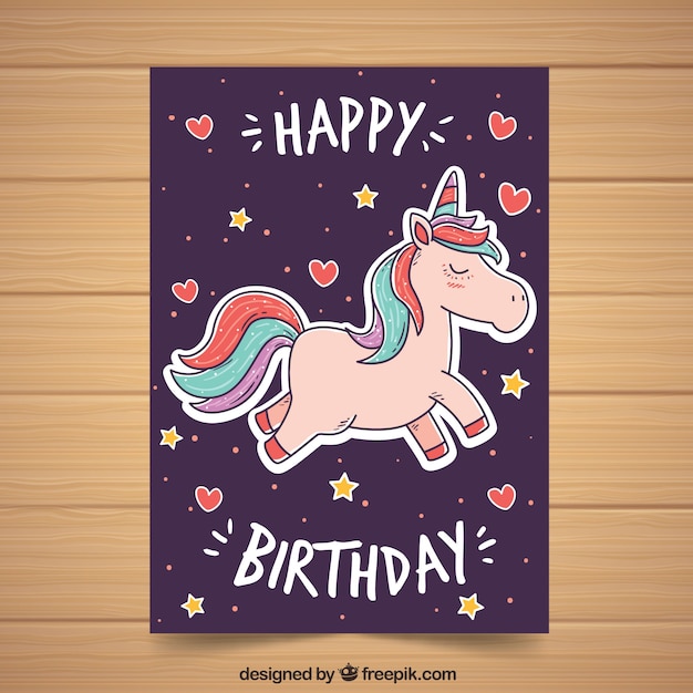 Lovely unicorn poster design