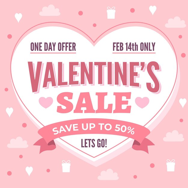 Lovely valentine's day sale promo