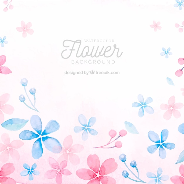 Lovely watercolor floral background