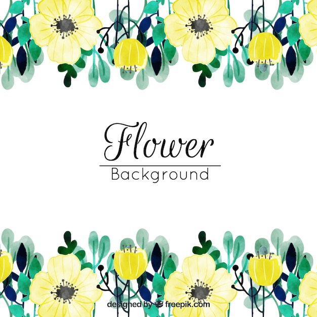 Lovely watercolor floral background