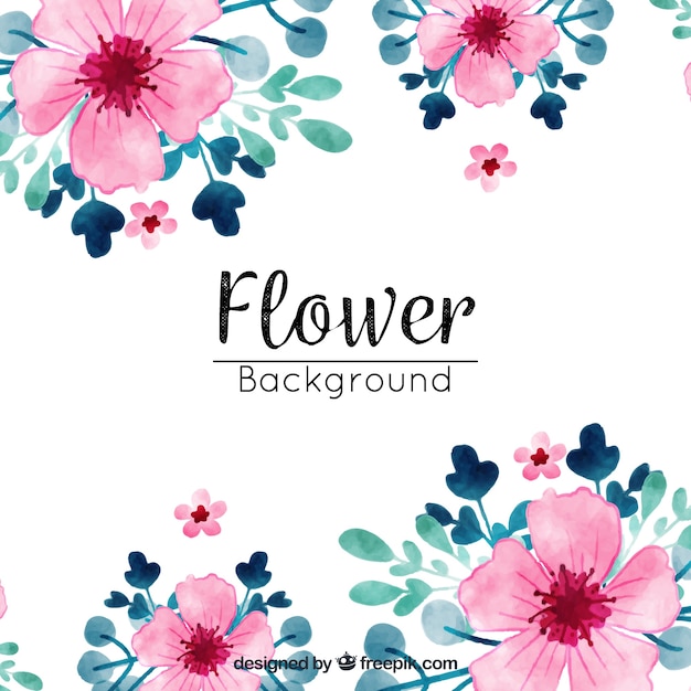 Lovely watercolor floral background