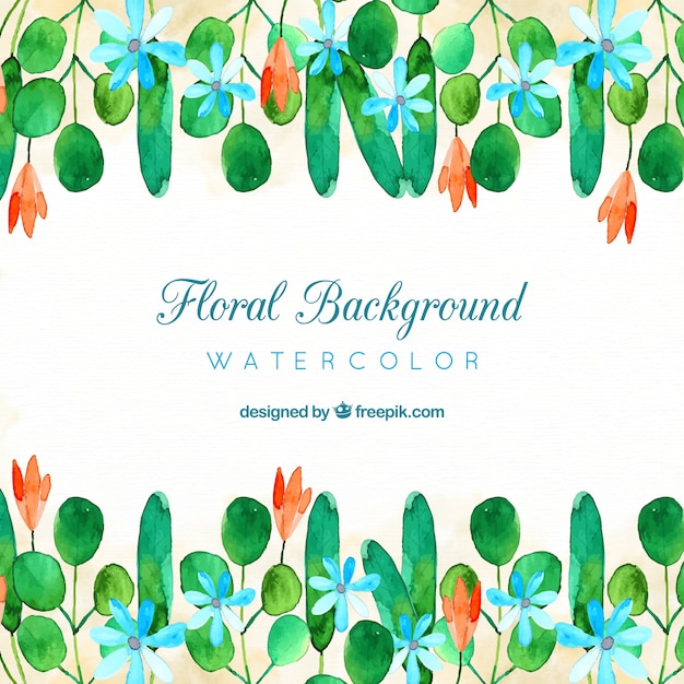 Lovely watercolor floral background