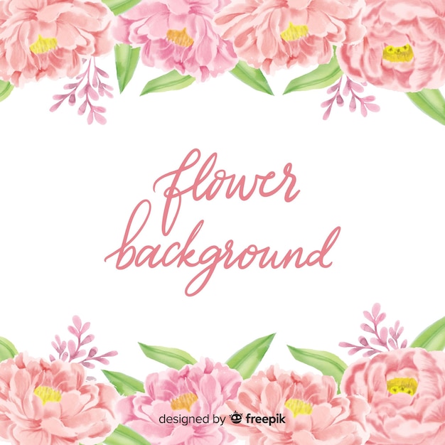 Lovely watercolor floral background