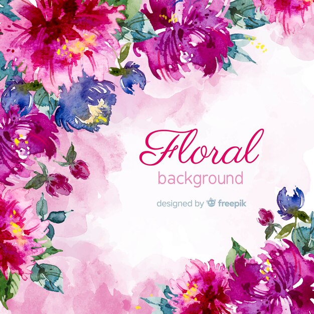 Lovely watercolor floral background