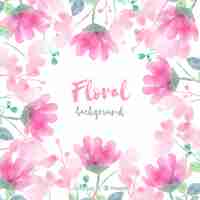 Free vector lovely watercolor floral background